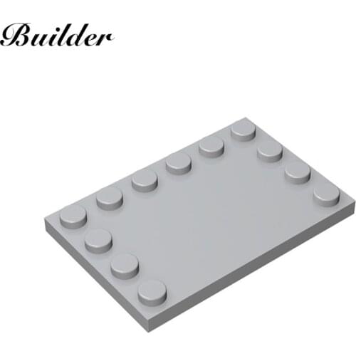 Little Builder 6180 Building Blocks Accessories DIY Plates 6x4 Edge Grain Middle Light Panel 10pcs MOC Compatible Bricks Boy Toy