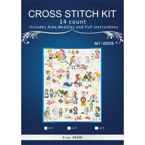 Linen Canvas Lovely Counted Cross Stitch Kit Fairy Tale Land Fairytale Fairyland Wonderland SO