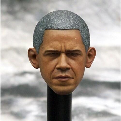 1/6 Scale Soldier Head Doll Sculpt Obama Figure PVC