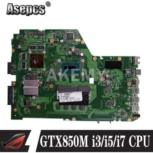 X751LK Mainboard For Asus X751LX X751LX Laptop motherboard i3 i5 i7 4GB-RAM GTX850M
