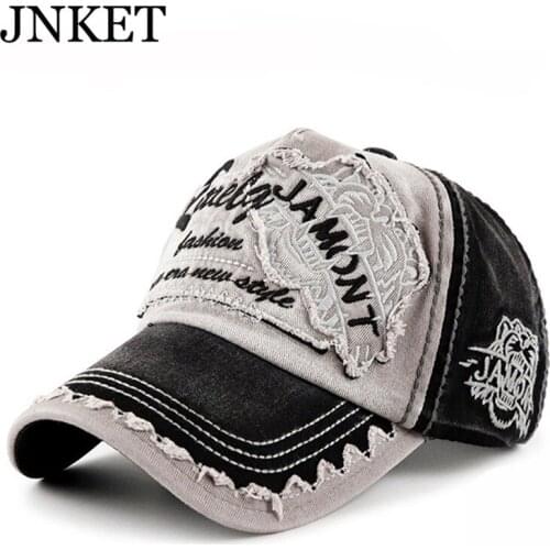 JNKET Fashion Unisex Applique Embroidery Baseball Cap Winter Cap Washed Fabric Hip Hop Cap Outdoor Sports Cap Gorras Casquette