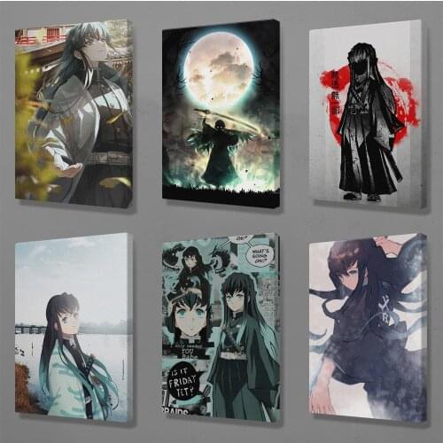 Muichiro Tokito Kimetsu no Yaiba anime Wall Art Canvas Decoration poster prints for living room Home bedroom decor Painting
