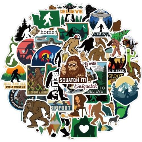 50 PCS Bigfoot Savage Spoof Stickers for Car Styling Bike Motorcycle Phone Laptop Travel Luggage Cool Funny JDM Decal
