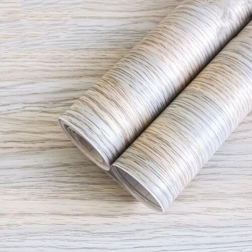Waterproof Self-adhesive Wood Grain Wallpaper Film Kitchen Cabinet Bedroom Wardrobe Furniture Desktop Renovation Stickers Decor
