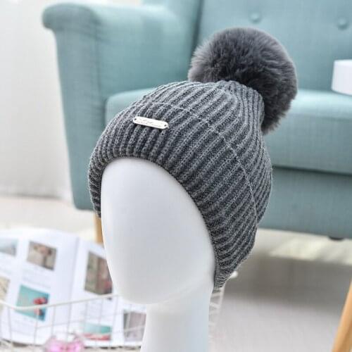 Autumn and winter womens Korean version of woolen luminous hat fur ball hood plus velvet warm knitted hat trendy hat Beanies