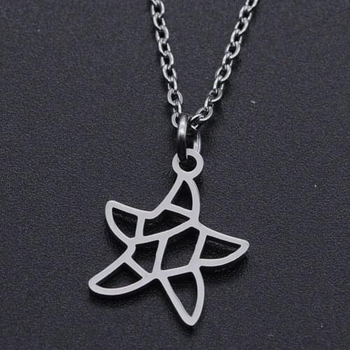 Stainless Steel Starfish Charm Necklace for Women Fashion Jewelry Necklaces Dropshipping Accept OEM Order Wholesale