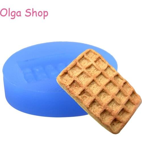 QYL142 26mm Waffer Wafer Cookie Mold - Waffle Biscuit Mold Candy Chocolate Fondant Resin Polymer Clay Pendant Jewelry Handmade