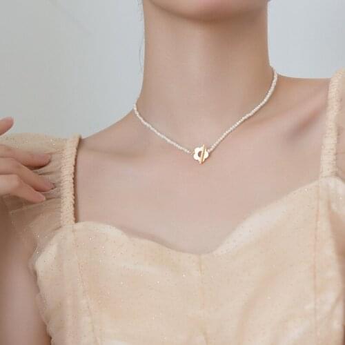 Real. 925 Sterling Silver Irregular baroque Pearl &Bar Flower Pendant Choker Short Necklace Fine jewelry C-D7149