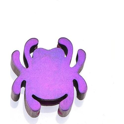 Rose Purple I "Spider" EDC Titanium Alloy Knife Beads Spider Knife Lanyard Pendant Rope Knife Beads Multi Tools Outdoor Camping