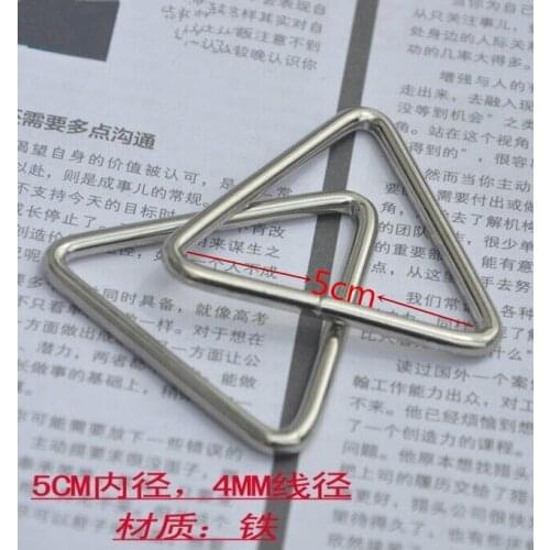 20pcs/lot 50mm 2" Silver Iron Triangular Buckle Accessories for Handmade Bags, Shoes and Handbag Hardwares Free Shipping