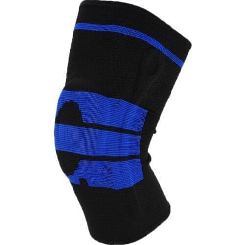 Silicone Spring Knee Brace Support Basketball Running Dance Knee Protector Weaving Compression Brace Sleeve for Sport