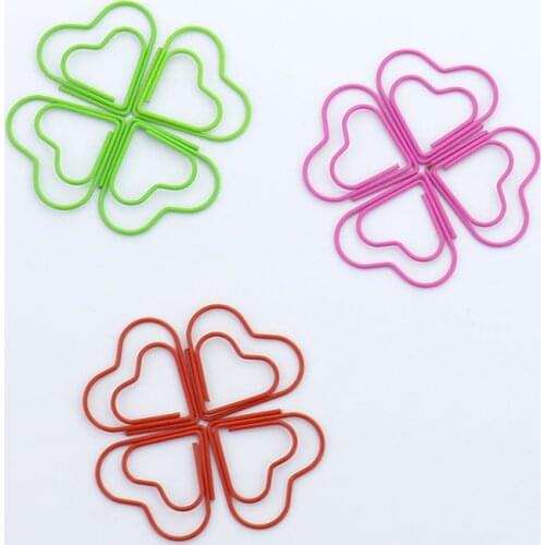 TUTU Fancy heart Paper Clips 12pcs/pvcbox Bookmark Planner Tools Scrapbooking Tools Metal Binder Paperclip H0112