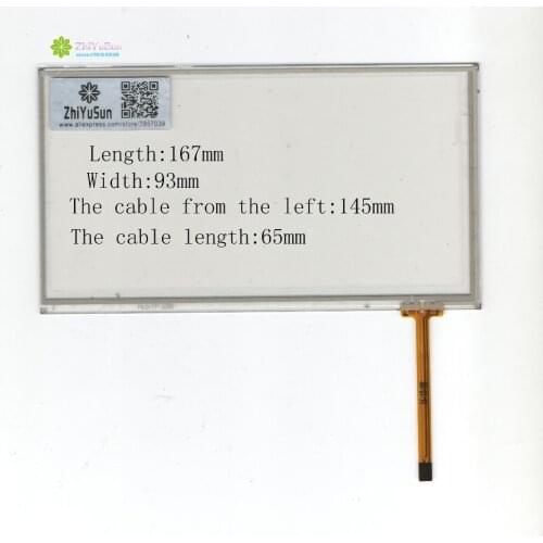 ZhiYuSun XB-M7020 compatible 167mm*93mm NEW 7inch 4 lines For Car DVD touch screen panel 167*93 glass this is compatible