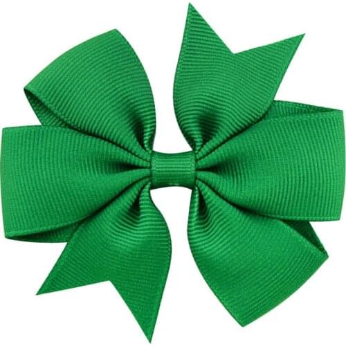 40COLORS 60pcs/ pinwheel Hair Bows 3.1inch baby Girls bow Clips Toddler Hair Accessories Grosgrain Dovetail Hairpin