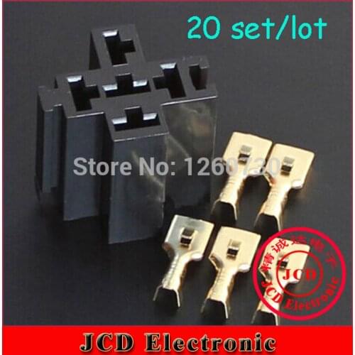 20sets Automotive Car Relay Sockets 5 Pin Mount Series Relays