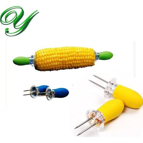 20pc Corns holders stainless steel BBQ skewers sticks wood grip fruit forks buffet fondue party barbecue accessories grill tools