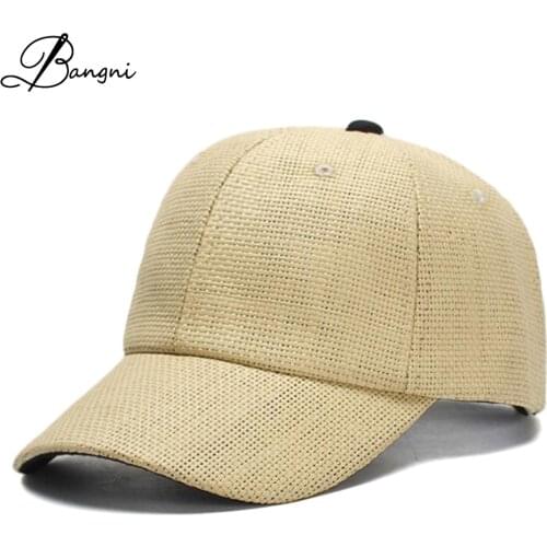 2018 Classic Straw Baseball Cap Adjustable Casual Summer Hat for Women Men Snapback Caps Female Bone Trucker Cap Masculino