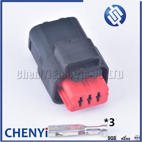 3 Pin FCI rail pressure sensor connector 1.6 HDI water temperature sensor plug auto waterproof connector for Peugeot Citroen