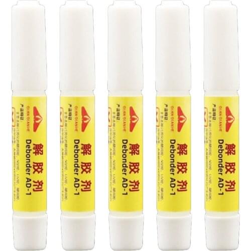 5pcs 502 Glue Remover 2g Strong Efficient UV Glue Dispergator Debonder Degumming Agent Cleaning Nail Polish Tool