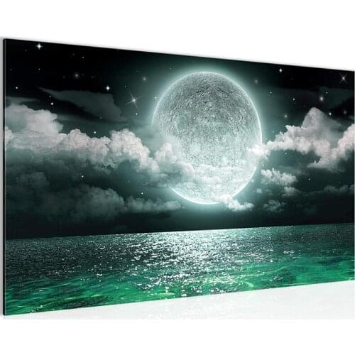 5D DIY square/round Diamond painting Bright moon at sea Cross Stitch Diamond Embroidery Pattern Rhinestone J2886
