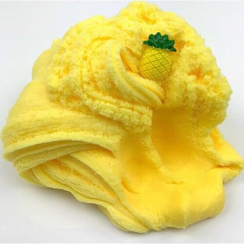 60ML Tropical Stretch Cloud Slime Scented Charm Mud Stress Relief Kids Clay Toy Anxiety Relief Decompression Pineapple Muds
