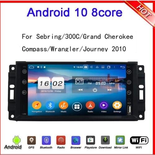 7inch Android 9.0 car multimedia player For Journey 300C Compass Patriot Grand Cherokee Commander car audio stereo wifi DSP