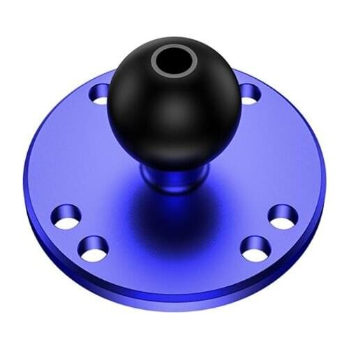 Aluminum Motorcycle Round Mounting Base Bracket to Rubber 1 InchBall Head Mount Q81F