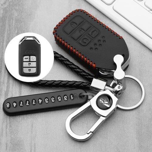 Car Flip Key Cover Case Suitable For Honda Civic CR-V HR-V Accord Jade Crider Odyssey 2015- 2018 Remote Protector