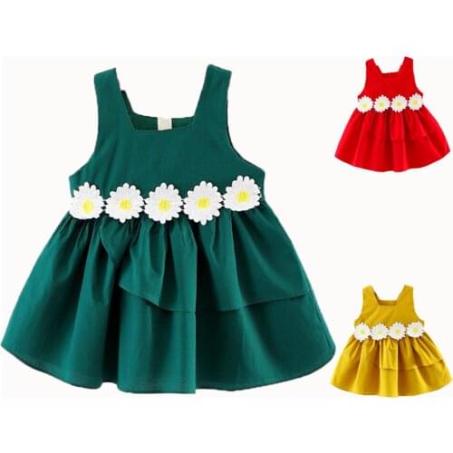 Little Girl Princess Dress Baby Girl Summer Daisy Dress Toddler Baby Birthday Party Christmas Costume 0-3 Years Girls Clothing