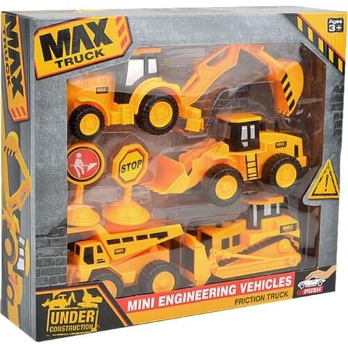 Excavator Dump Toy for Kids Inertial Construction Vehicle Bulldozer Digger XX9E