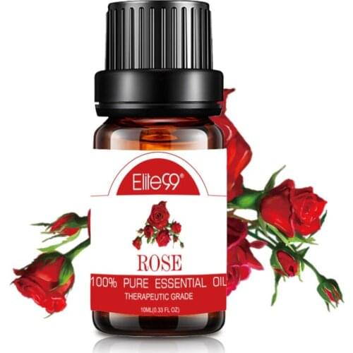 Elite99 10ML Rose Essential Oils for Aromatherapy Decompression Aroma Oil Diffuser Peppermint Eucalyptus Juniper Oil Essential