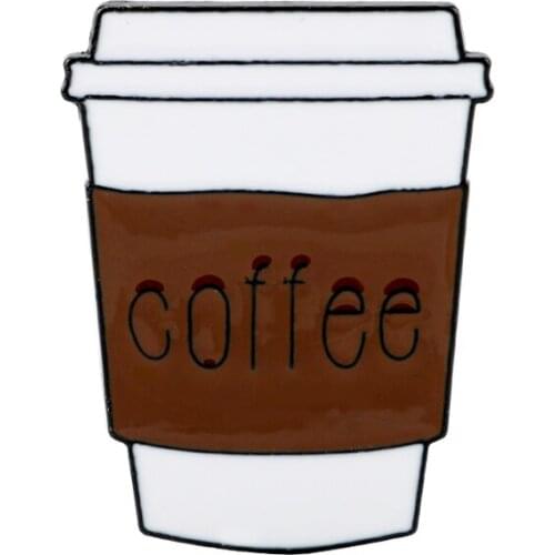 Coffee Cup Enamel Pin Friend Tea Coffee Time Lovers Badge Brooch Princess Jewelry Party Gift For Friends