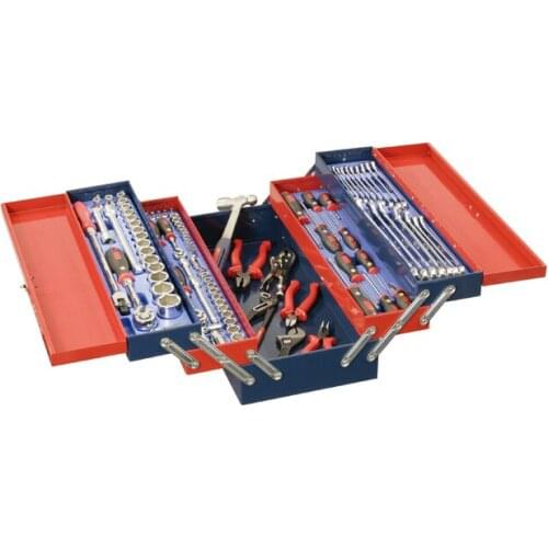 GENIUS 110 pcs 1/4" 3/8" & 1/2" Dr. Metric Mechanic Tool Set