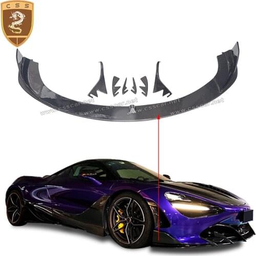 Hot Sale Carbon Fibe Front Lip For McLaren 720S 2017-2021 Topcar Style Front Bumper Lower Splitter Lip Decoration Kit