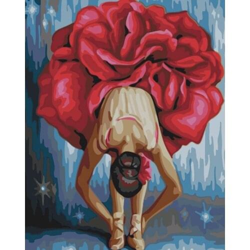 GATYZTORY Frame DIY Painting By Numbers Ballerina dancer Wall Art Picture Acrylic Home Decors Artwork Diy Gift