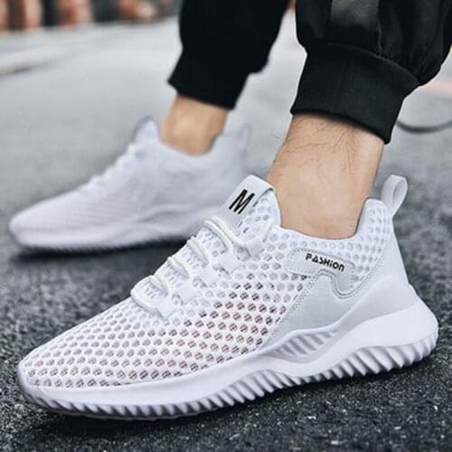 Summer Shoes Men Sneakers Vogueable Breathable Men Casual Shoes Hollow Mesh White Black Male Footwear Sports Tenis Trainers