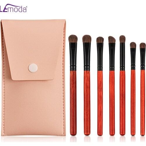 Lemoda Makeup Brushes Set 7Pcs Pony Hair Eye Shadow Makeup Brushes Kits Eye Shadow Eyeliner Blending Eyebrows Cosmatic Tools