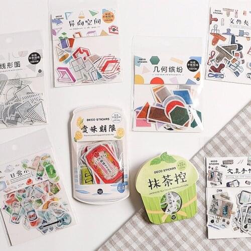 NEW 40pcs/lot Japanese Life Snacks Paper Label Stickers Crafts Scrapbooking Decorative Sticker DIY Kawaii Stationery Stickers