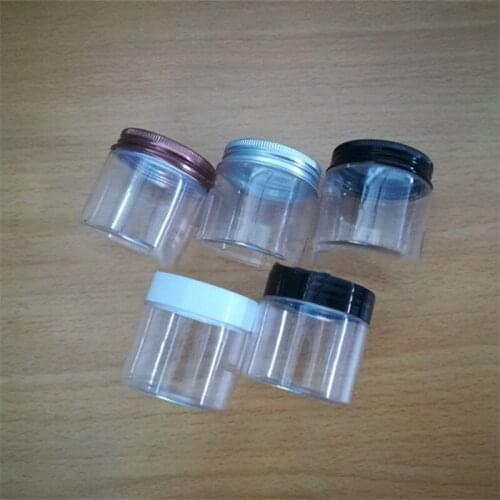 Wholesale 50g Small Plastic Eyeshadow Container Round Empty Facial Cream Jar Refillable Bottles Transparent Packaging