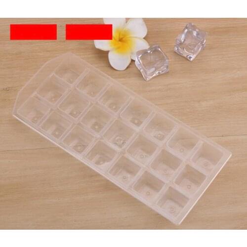 Plastic 21 Grids Ice Cube Mold DIY Reusable Whisky Ice Tray Jelly Freezer Mould Household Bar Accessories SN3712