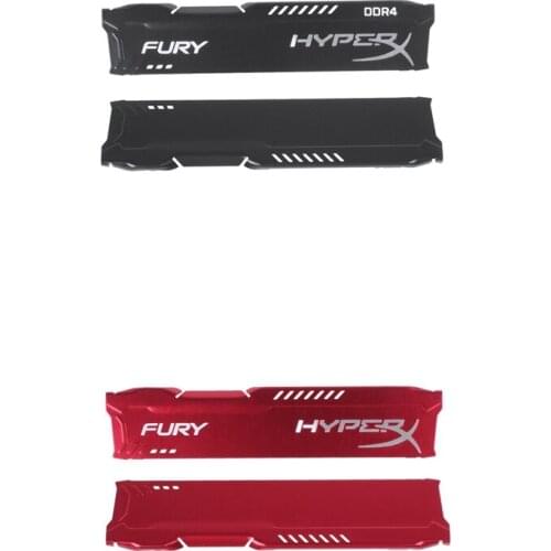 2pcs Heatsink Radiator For Ram DDR3 Memory Cooler Cooling Heat Sink Desktop Memory Radiator DDR2 DDR3 DDR4 - Black & Red