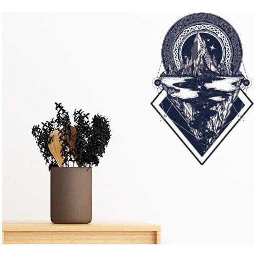 Iceberg Starry Sky Stream Art Pattern Removable Wall Sticker Art Decals Mural DIY Wallpaper for Room Decal