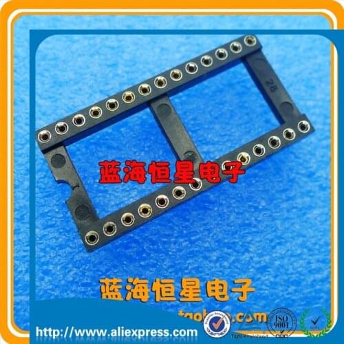 Wide) 28P round hole IC block 28P round hole chip holder DIP-14 socket DIP28