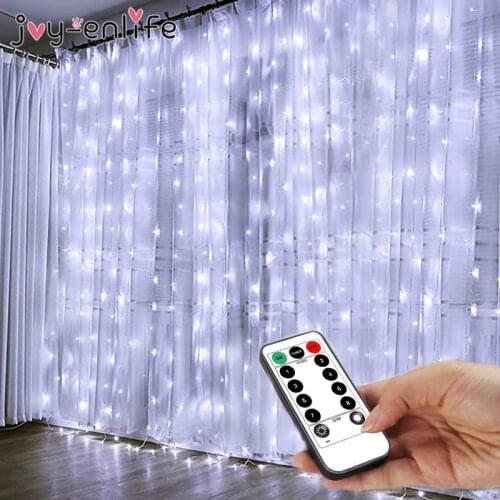 3M Remote LED Twinkle String Lights Curtain Light USB Fairy Lights Garland Outdoor Home For Christmas Wedding Party Garden Decor