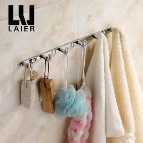 Vidric bathroom full copper European towel six simple hook bathroom hook row metal coat hooks for hanging clothes hook