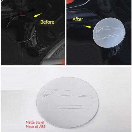Yimaautotrims Outside Oil / Gas / Tank Cover Trim Fit For Land Rover L462 Discovery 5 2017 - 2020 ABS Matte Chromium Styling