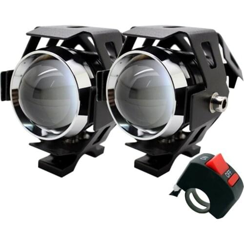 2Pcs/Lot SUNKIA Motorcycle LED Headlight Waterproof 3000LM CREE Chip U5 Motorbike LED Fog Spot Head Light Lamp Free Shipping