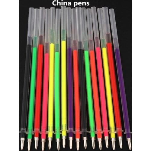 High quality 027 All Color Gel ink Refill 0.7mm Nib Gel Pens School Student office stationery New