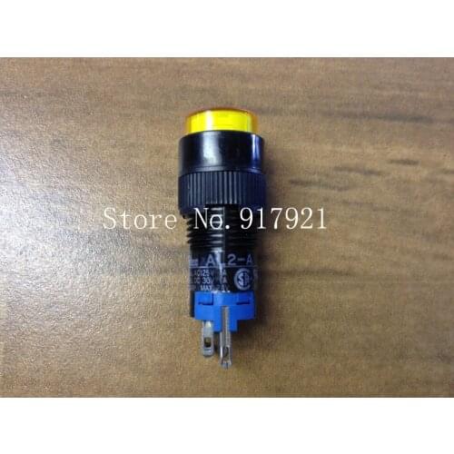 [ZOB] Japans IDEC and AL2-A with light yellow flat button self-locking self-locking button 16MM genuine original --5PCS/LOT