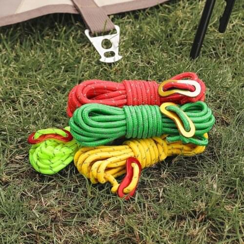 Canopy Umbrella Rope Wear-resistant Stable Nylon Tent Fixed Reflective Windproof Rope for Camping